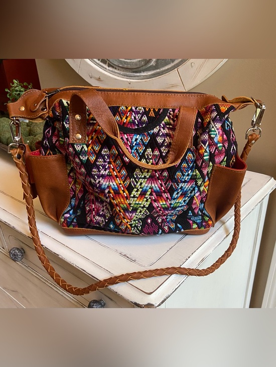 Nena & Co. Handbags - Nena & Co. Multicolor Woven Shoulder/Crossbody Bag